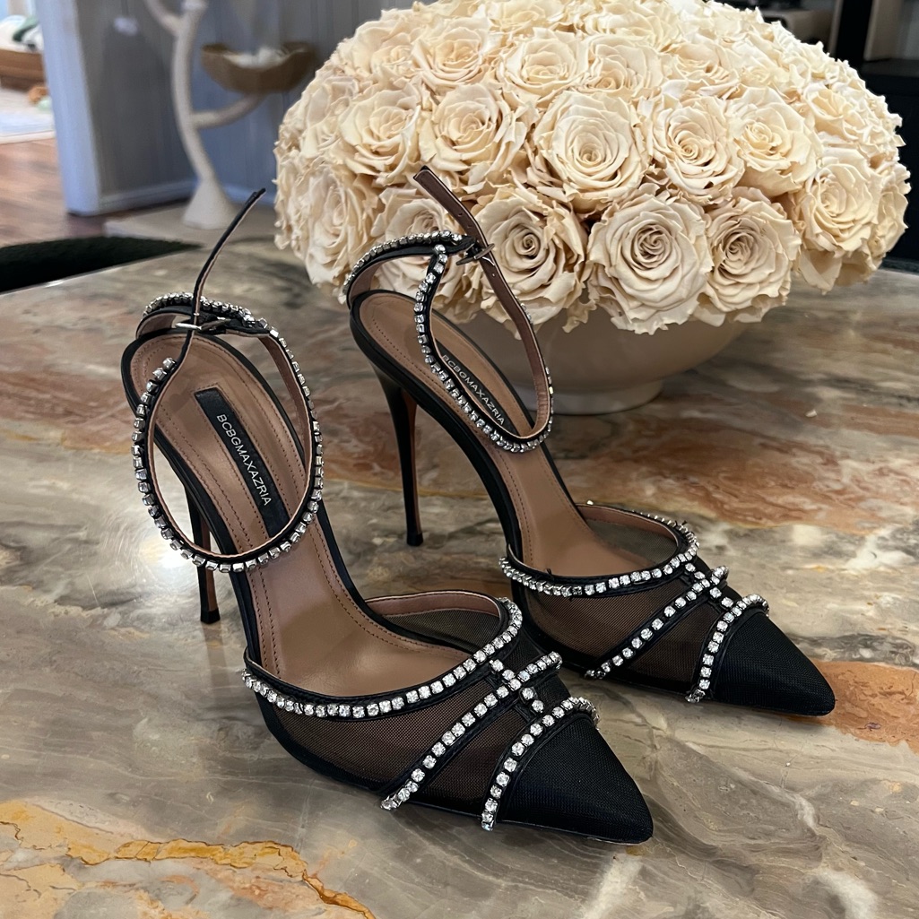 Bcbgmaxazria Navino Crystal Ankle Strap Heel